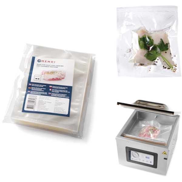 Påsar för Sous vide matlagnings- och kammarvakuumförpackningsmaskiner, 300x400mm, 100 st.