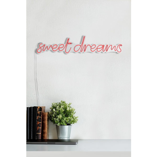 Koristeellinen muovinen led-valaistus Sweet Dreams - vaaleanpunainen