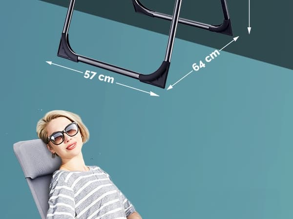 Trädgårdsstolar Set om 4, Grå, Hopfällbara Aluminium