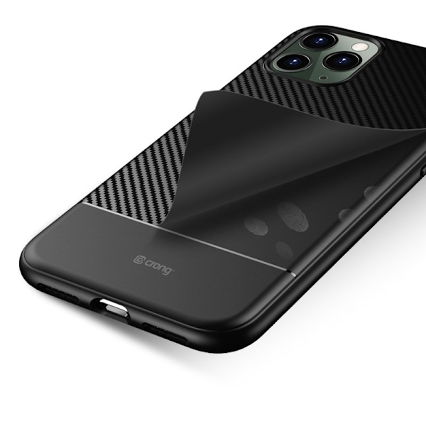 Crong Prestige Carbon Cover - Suojakuori iPhone 11 Prolle (musta)