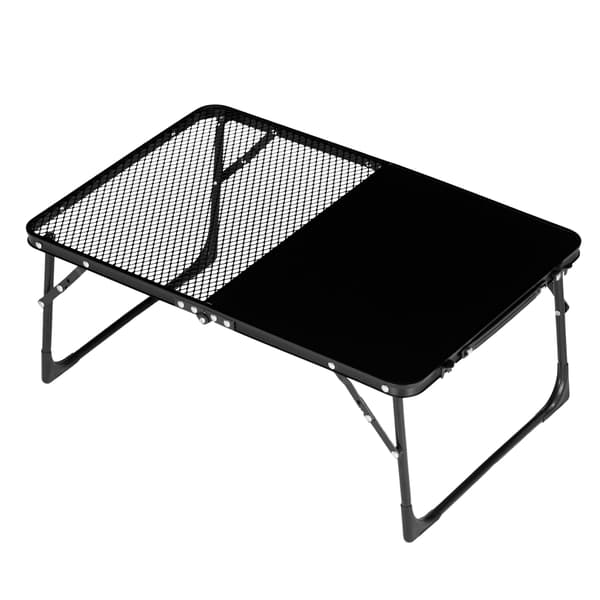 Sammenklappeligt campingbord 60x40 cm, sort, aluminiumsramme