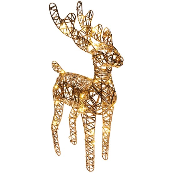 LED Renfigur, Guld, 34 cm, Timerfunktion
