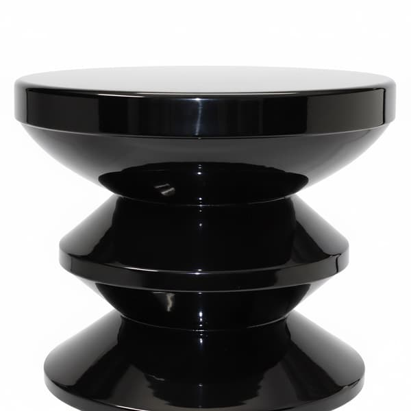 Sidebord og skammel – Zigzag-design, rumalderstil