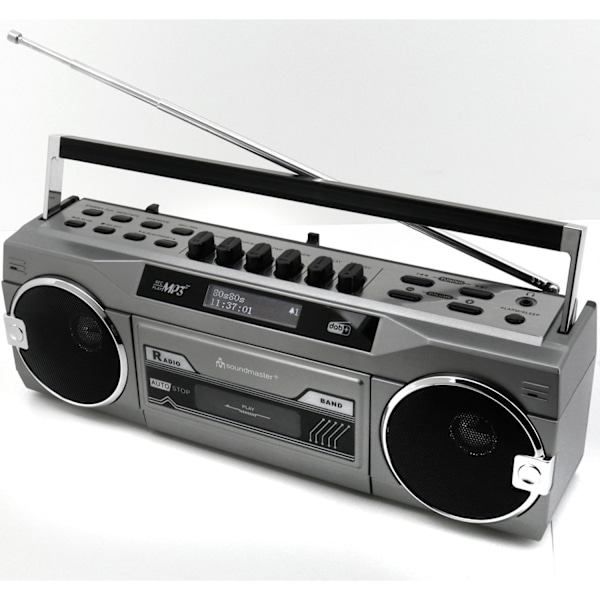 Kassetteradio Stereo Bluetooth SRR80TI Sølv