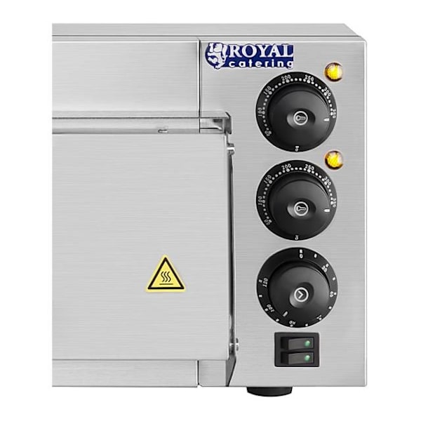 Pizzaovn 1x40cm enkeltkammer 2000W 230V Timer 120min Royal Catering