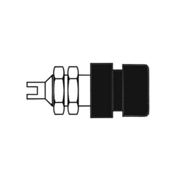 Isolerede 4 mm fatninger / sorte (Bil 20)