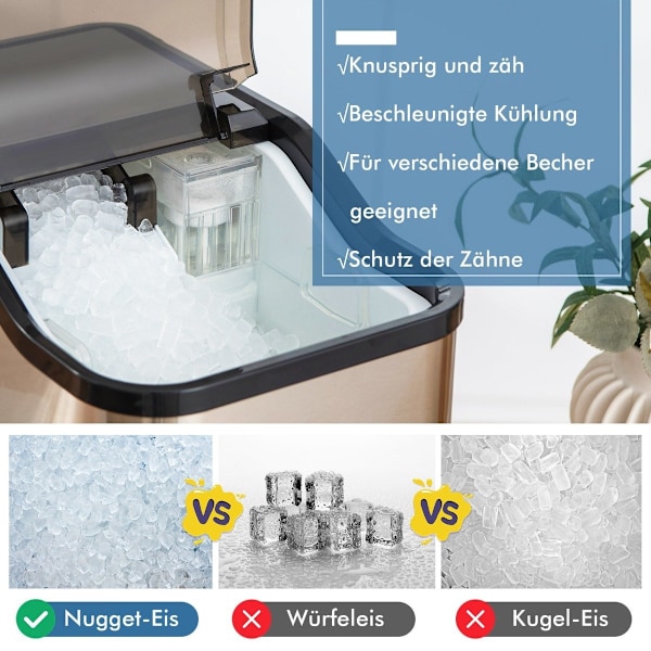 isterningmaskine 24 kg pr. dag knust ismaskine ismaskine isterningmaskine inklusive skovl timer 2,5L vandtank