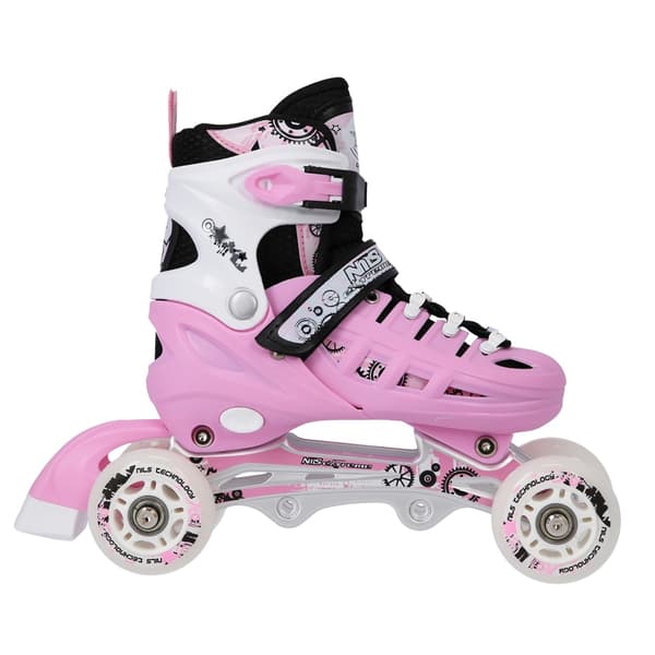 4-i-1 inline/skøjter, pink, størrelse S (31-34)