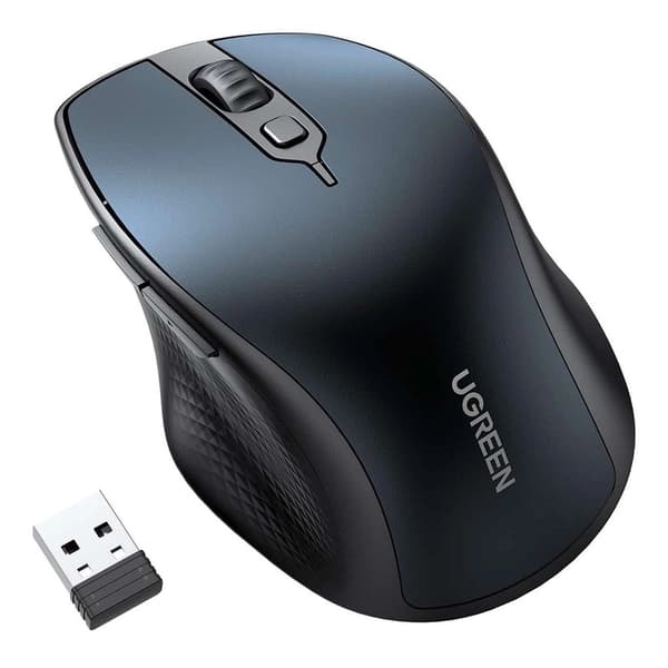 Ugreen ergonomisk trådlös mus Bluetooth 2,4 GHz - Blå