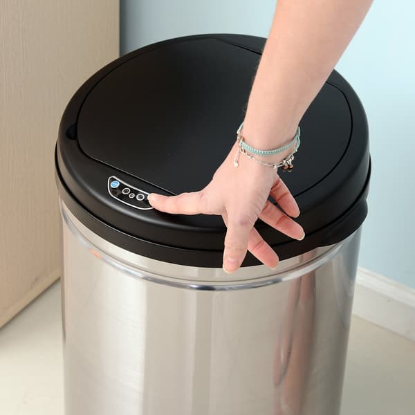 Automatisk Sensor Skraldespand Ir-Sensor, Rund, 30L, Valgfri Inderspand, Rustfrit Stål