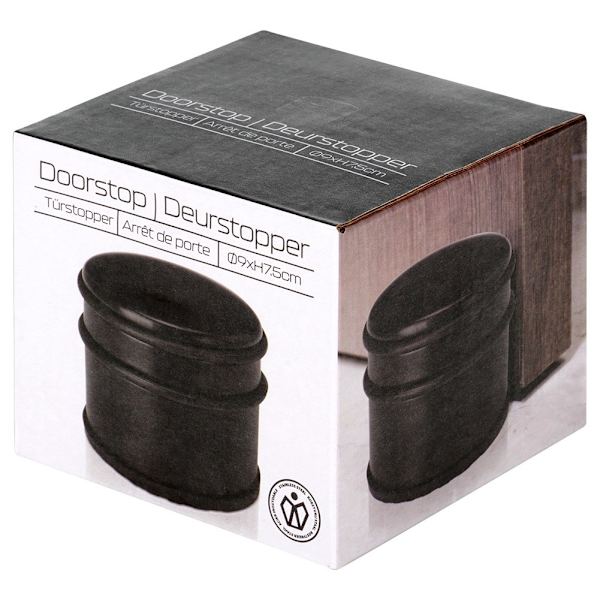 Dørprop stål sort 9 cm