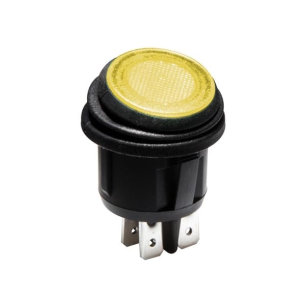 Orange LED belyst vippbrytare 2P Dpst / On-Off 12 V