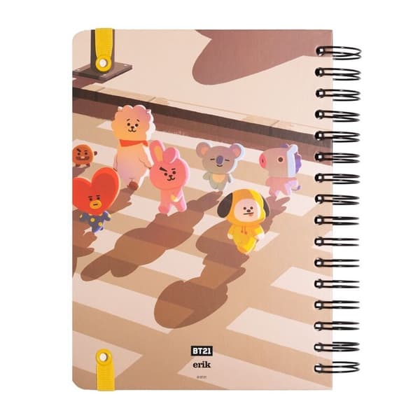 A5 notesbog med BT21-tegn til skole- eller kontorbrug
