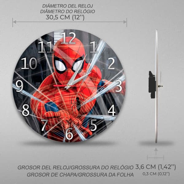 Marvel Spiderman väggklocka