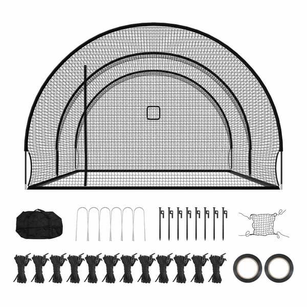 Basebollslagnät, 6,2 m, bärbart, plats för pitchingmaskin