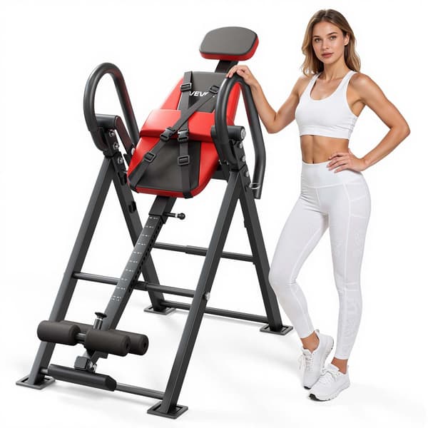 Inversionsbord, 136 kg kapacitet, foldbart og justerbart
