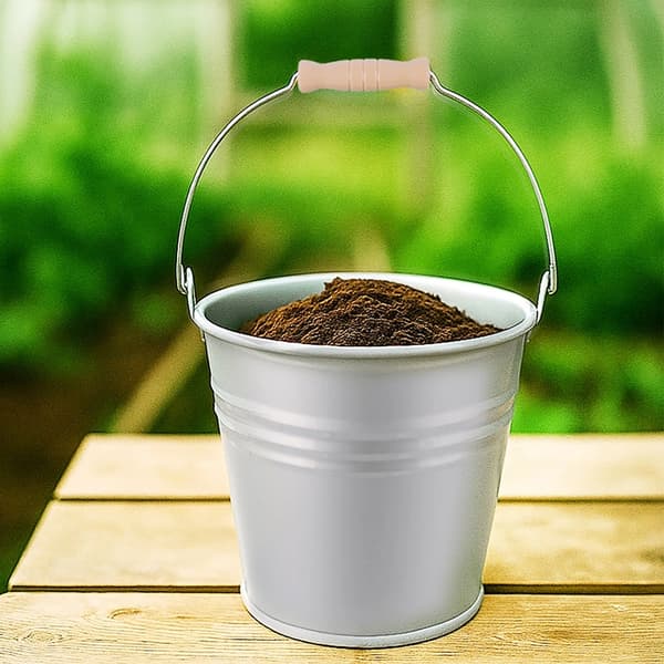 Plasthink, grå, 7 liters kapacitet, hållbart handtag