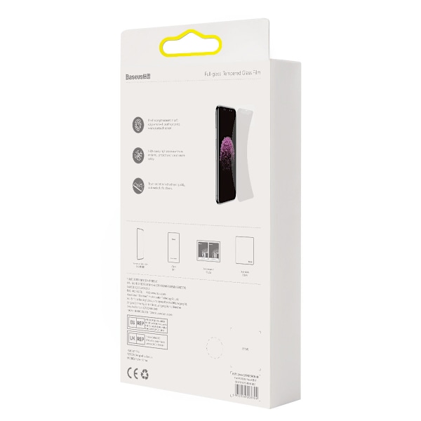 Hærdet glas til iPhone 11 Pro Max / iPhone XS Max + monteringspositioner