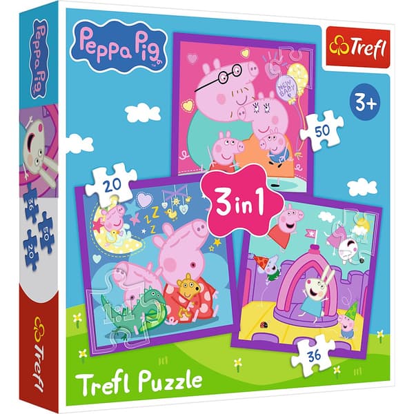 Peppa Pig 3-in-1 -palapelisetti – 20 x 19,5 cm