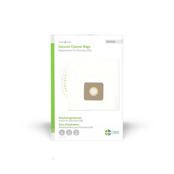 Dammsugarpåsar, Syntetiska, 4-pack, Electrolux E66