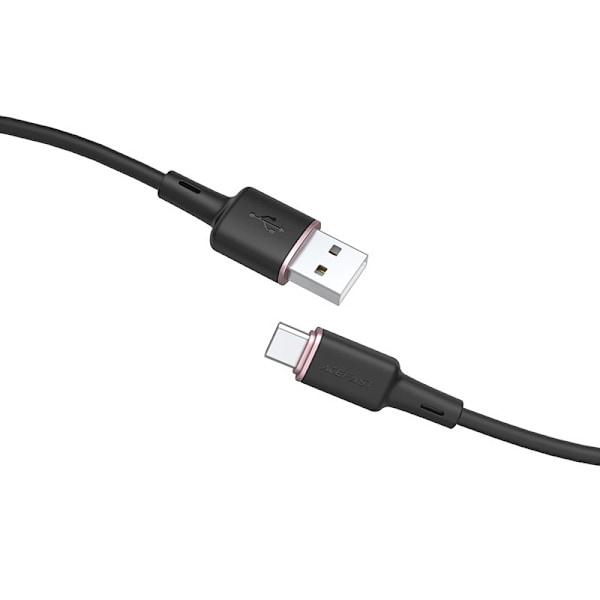 USB-kaapeli - USB-C 3A 1,2 m musta