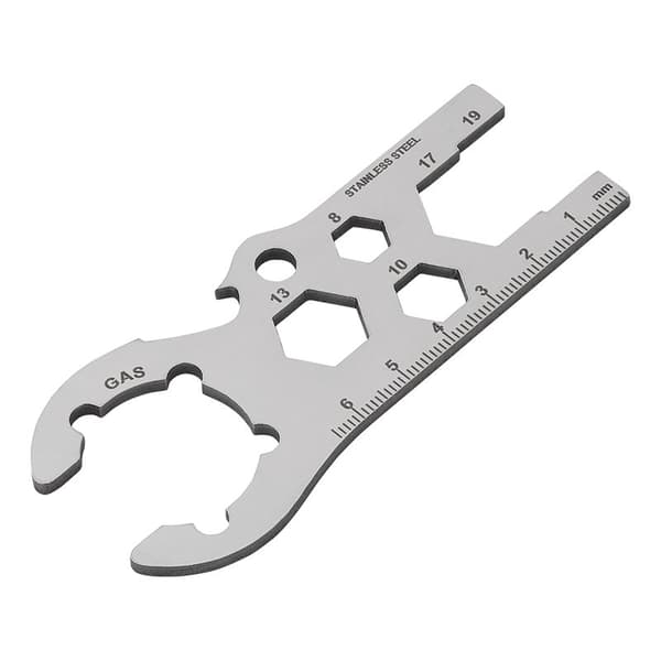 Kaasupullon avain – Multitool DE kortilla