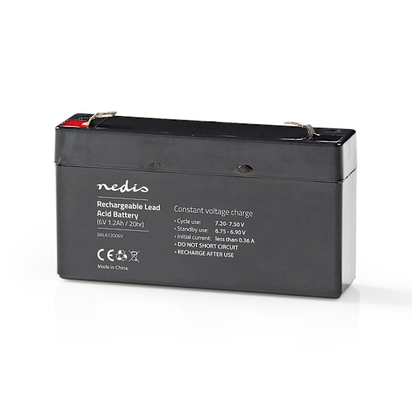 Genopladeligt blybatteri | Bly-syre | Opladningsbar | 6 V | 1200 mAh