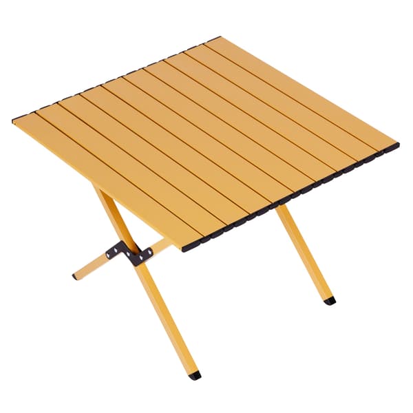 Hopfällbart campingbord 60x60 cm med väska, kolstål