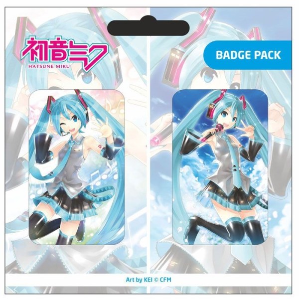 Hatsune Miku Pin Badges 2-Pack sæt A