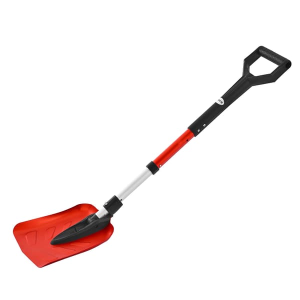 Sneskovl, foldbar aluminium, D-greb, 96-102 cm justerbar