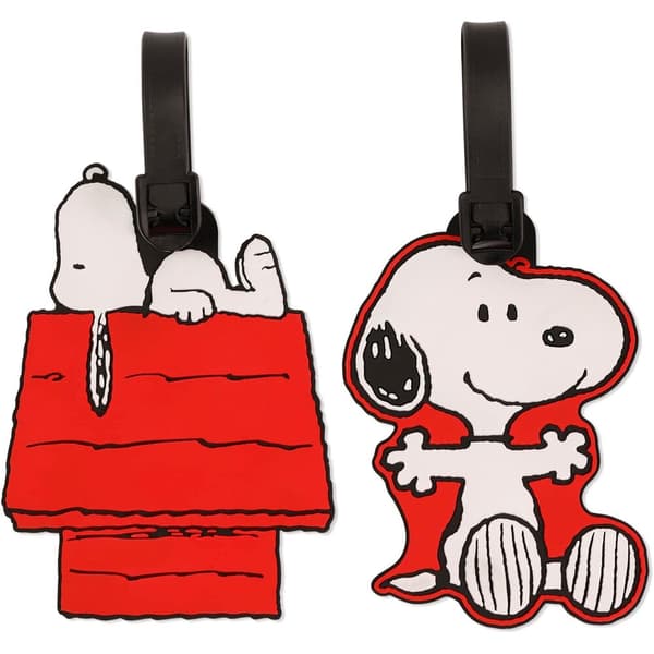 Peanuts Snoopy set med 2 bagageetiketter