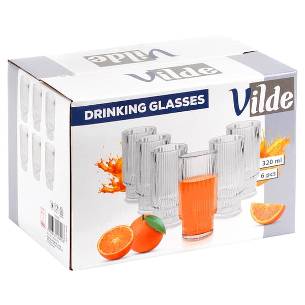 Glasglas 320ml, set med 6 st