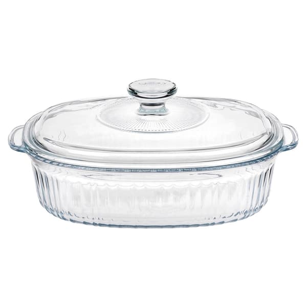 Glasgryta med lock, 1,6 l värmebeständig
