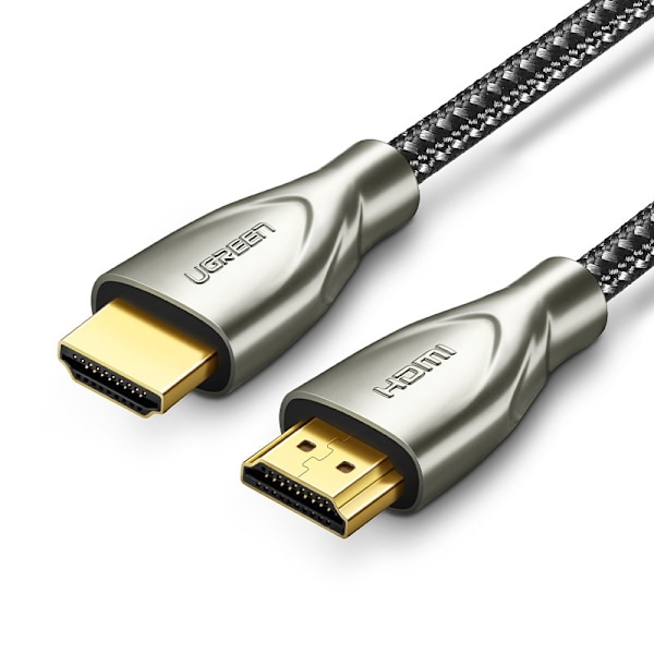 Slitstark flätad HDMI 2.0 4K 60Hz kabel 1m grå
