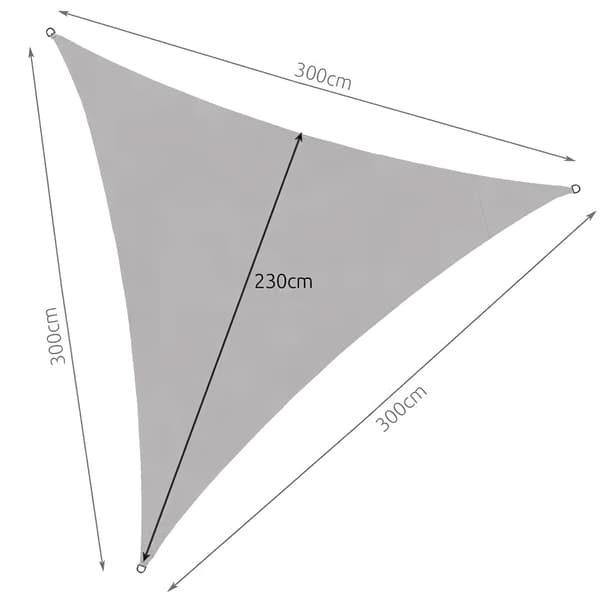 Skuggsegel 3x3x3m grå Gardlov 23147