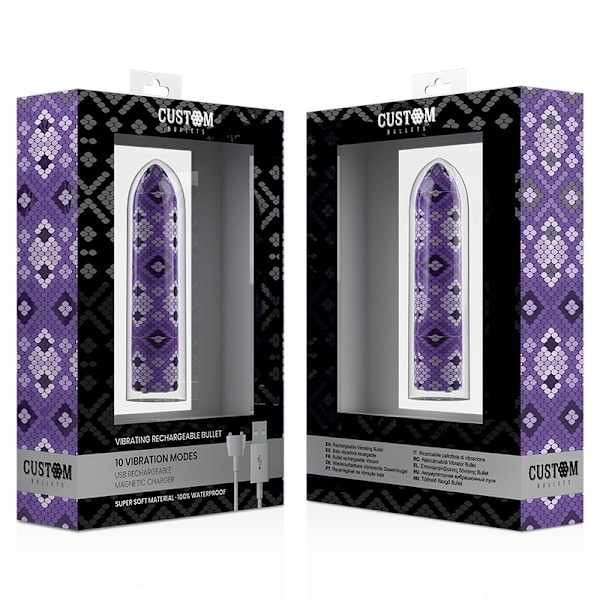 Custom Bullets - Genopladelig Snake Purple Magnetic Bullet 10 intensiteter