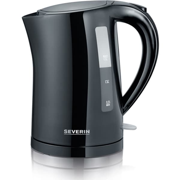 Elkedel, 1,5L, 2200W, Sort, skjult element