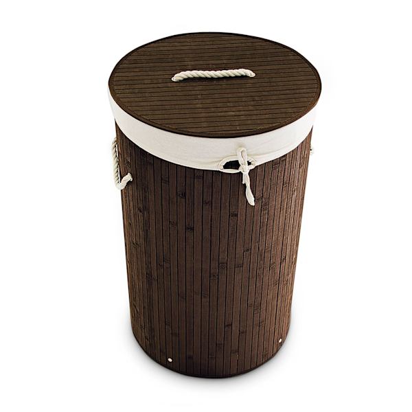 Tvättkorg bambu rund