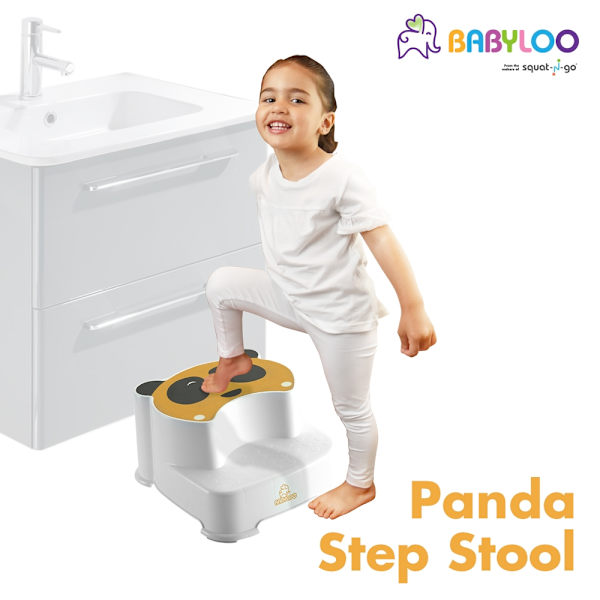 Babyloo Panda Toilet trin skammel - Gul