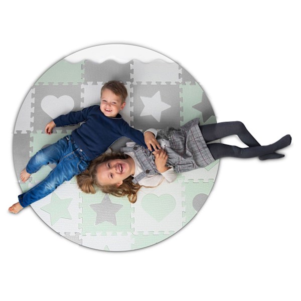 Skummatta Pussel 151x151cm 16 st Ricokids Grå-Mint