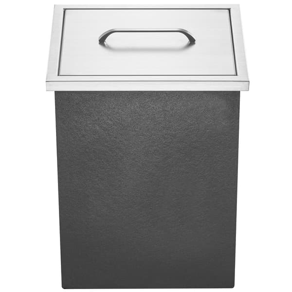 Drop-in isbeholder i rustfrit stål, 26,7 qt, låg, afløb