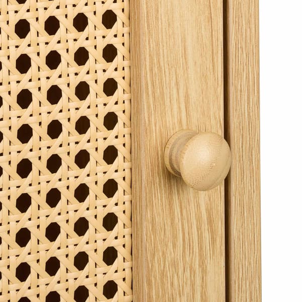 Sengebord i rattan stil