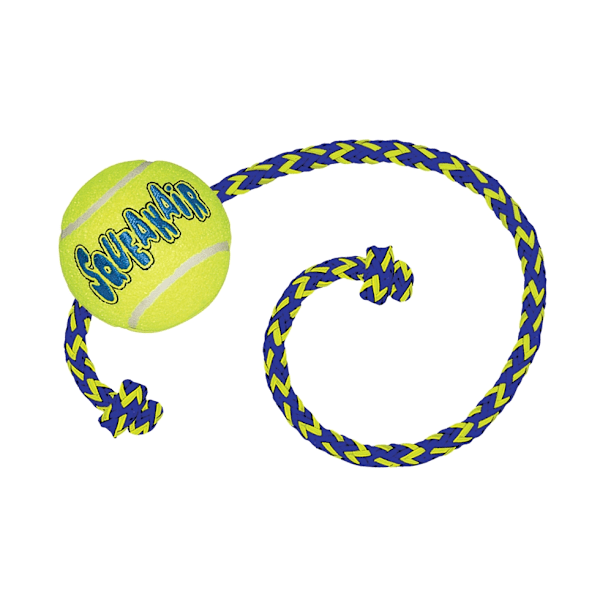 KONG Air Squeaker Tennisboll M 6 cm med rep 52 cm
