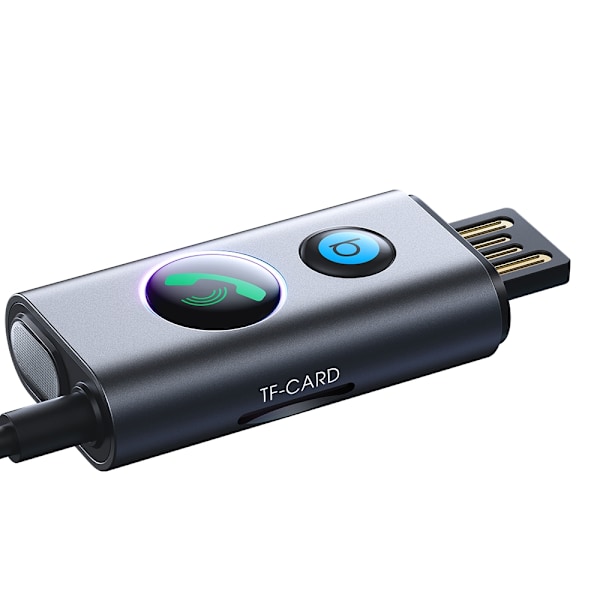 Auton langaton äänilähetinvastaanotin USB AUX TF Card JR-CB7 harmaa