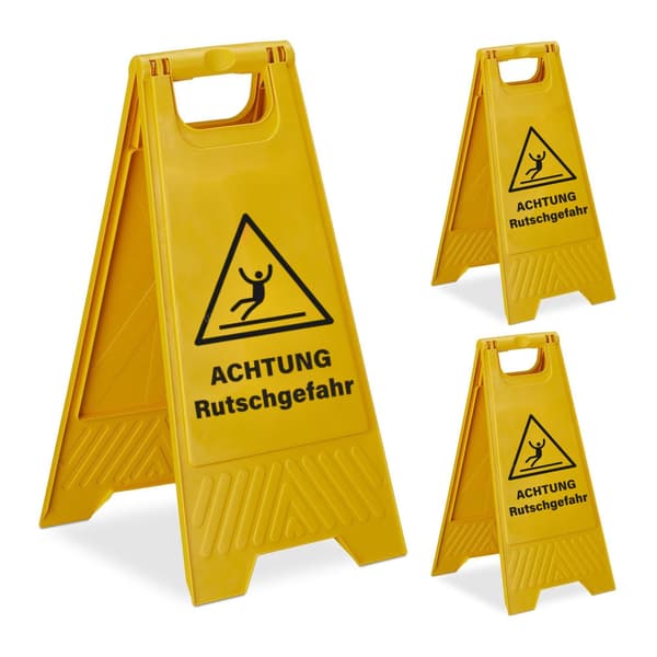 Varningsskyltar för vått golv, hopfällbara, 3-pack