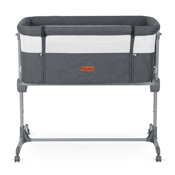 Sammenfoldelig rejse-babyseng med co-sleeper-funktion