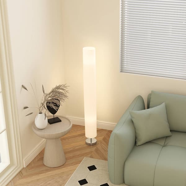 Gulvlampe, rustfrit stål, E27-sokkel, 120 cm