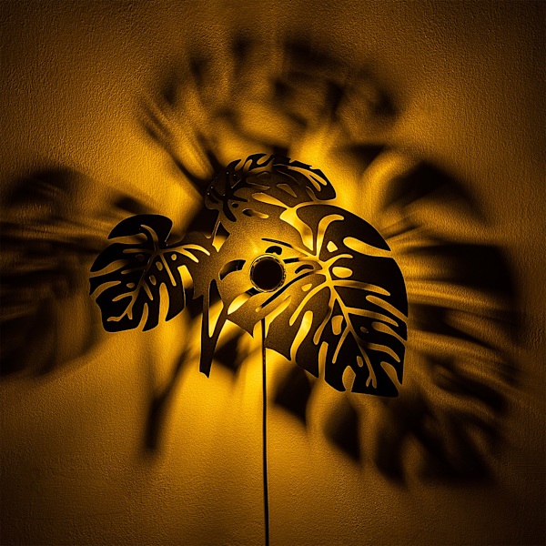 Vägglampa blad