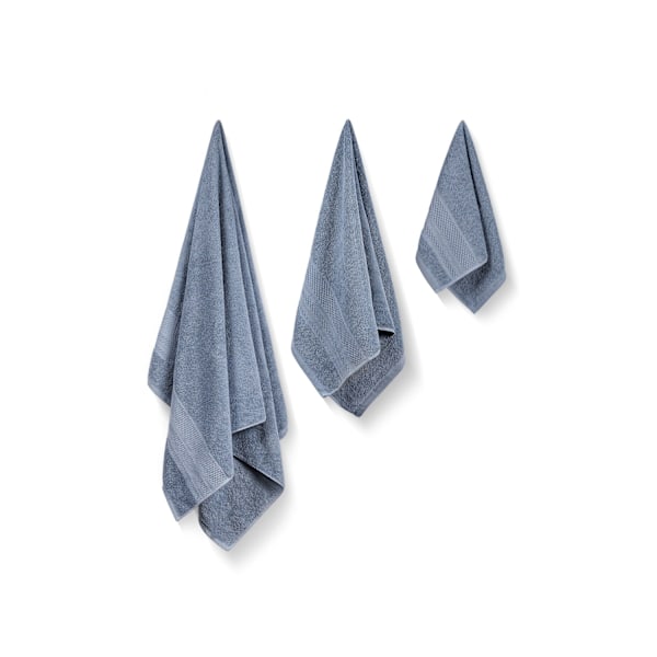 Håndklædesæt (3 stk) Piramit - Indigo blå