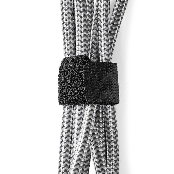 Kabel Management | Hook og Loop | Låst | 6 stk. | Nylon | Sort